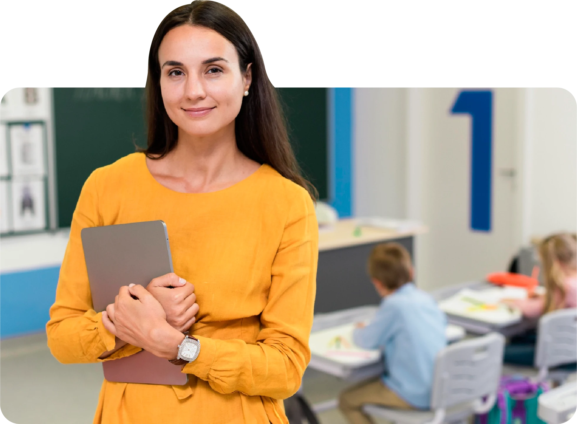 Maestra feliz en el programa ace for professionals